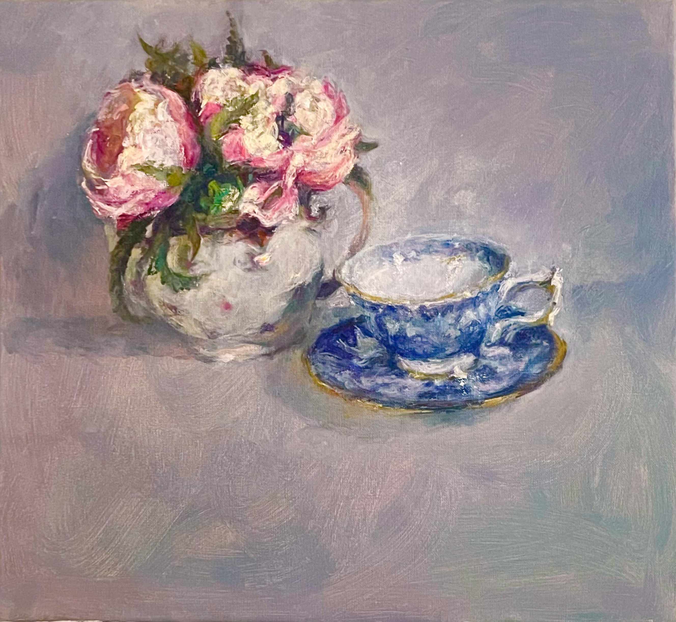 "Blue And White Porcelain Cup" Oil Painting
