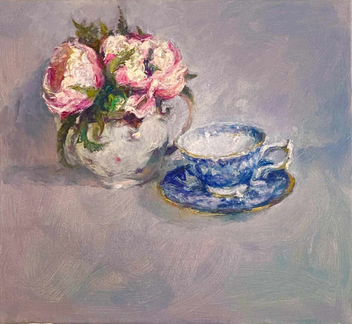 "Blue And White Porcelain Cup" Oil Painting