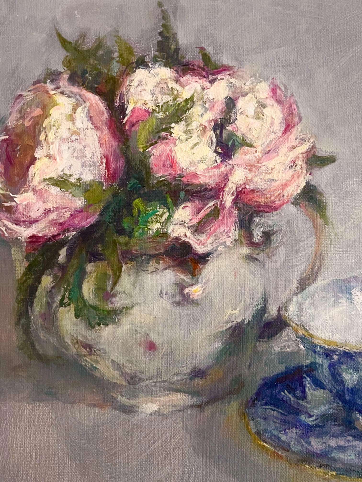 "Blue And White Porcelain Cup" Oil Painting