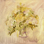 "Bouquet in Soft Gold" Oil Painting