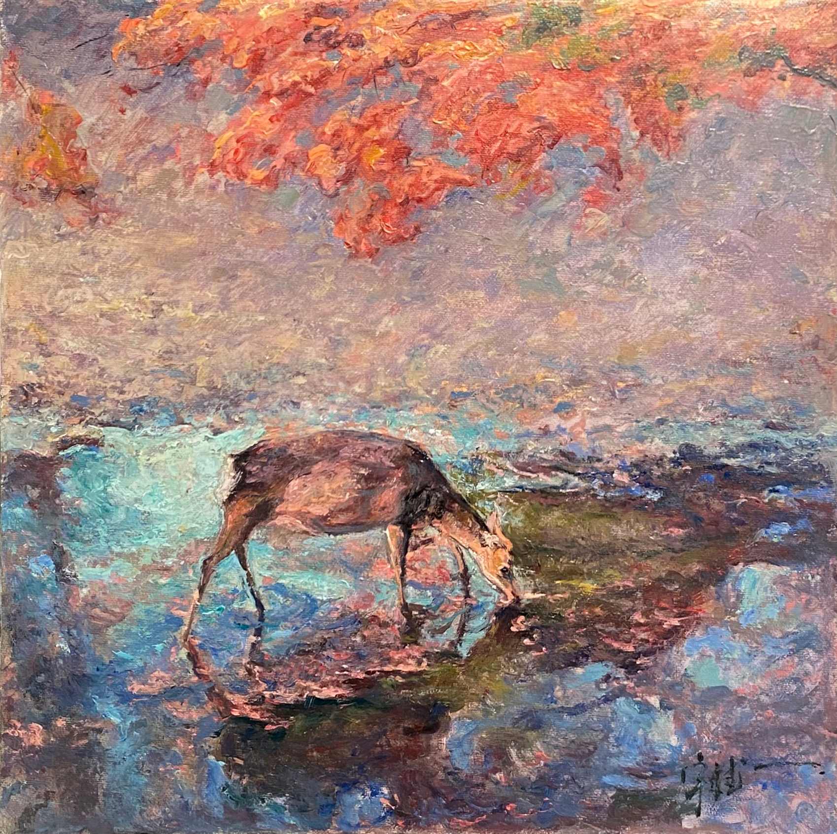 "Deer Collection05" Oil Painting