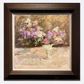 "Flowers in a Crystal Vase" Oil Painting
