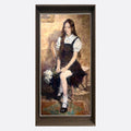 "Girl with White Gardenias" Oil Painting