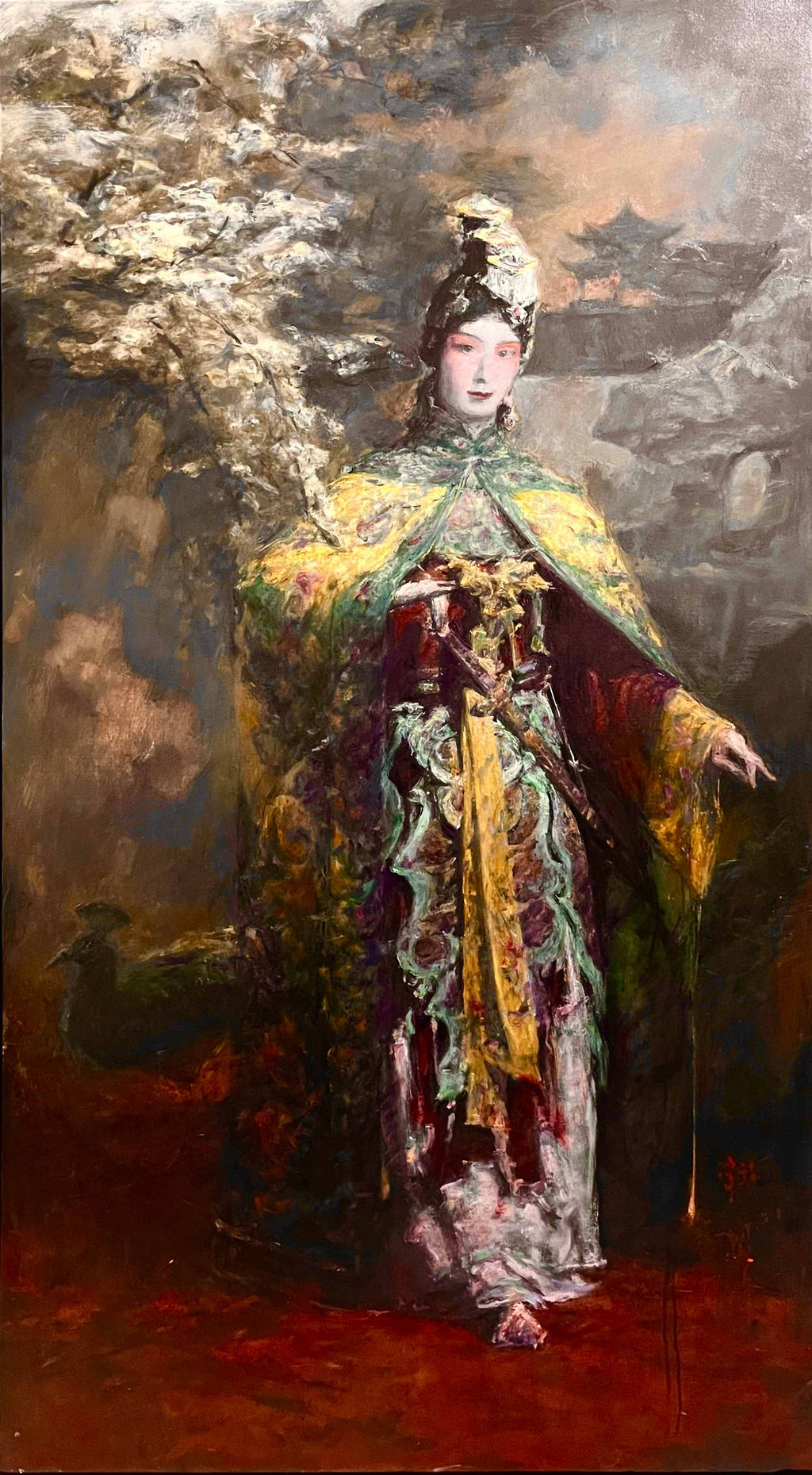 "Oriental Drama Actor" Oil Painting