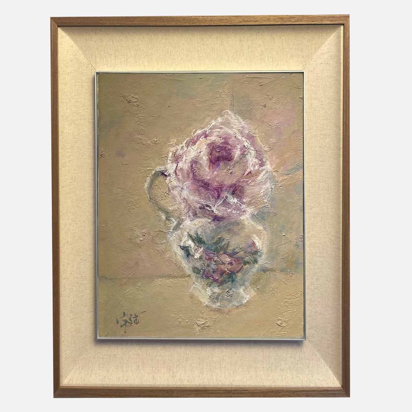 "Pale Purple Rose" Oil Painting