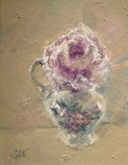 "Pale Purple Rose" Oil Painting