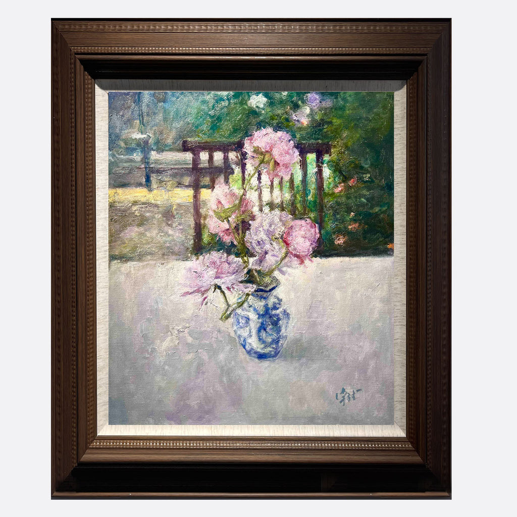 "Peonies by the Window" Oil Painting