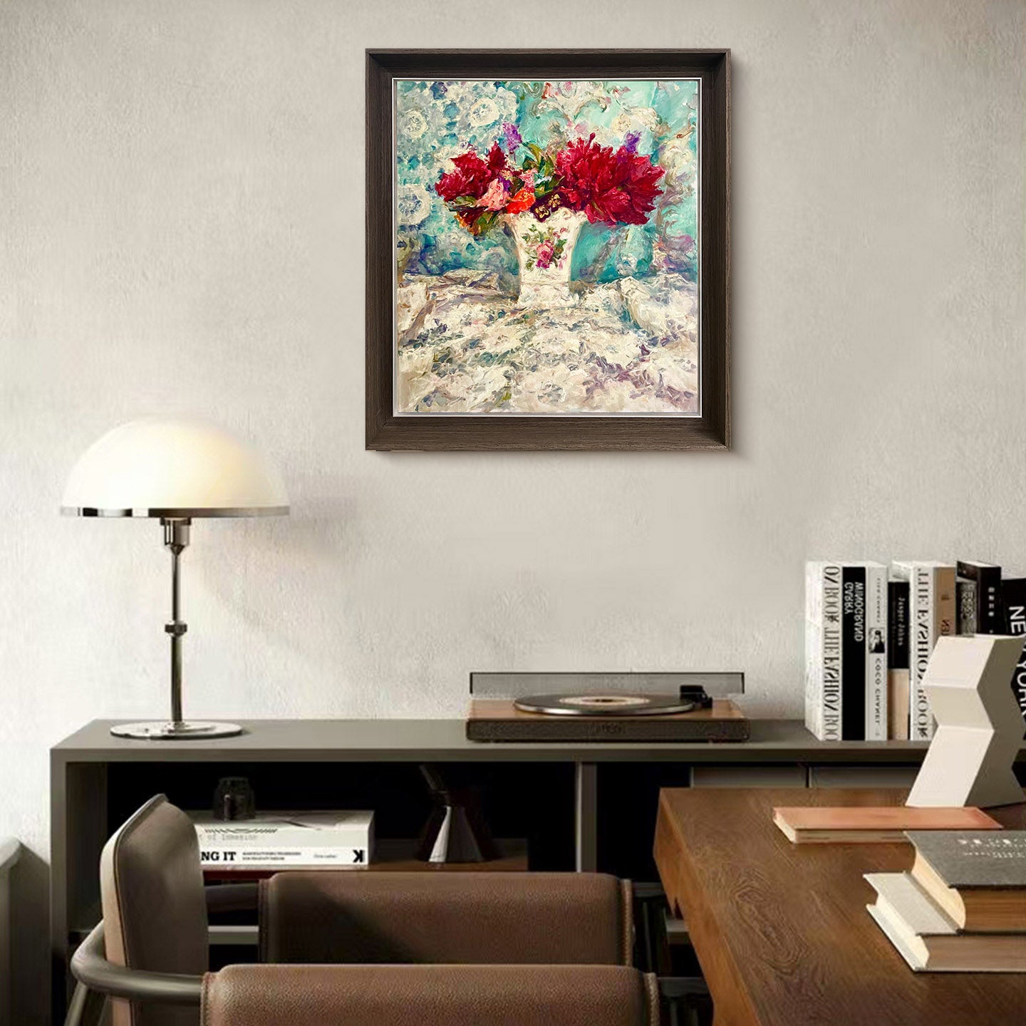 "Red Flowers" Oil Painting
