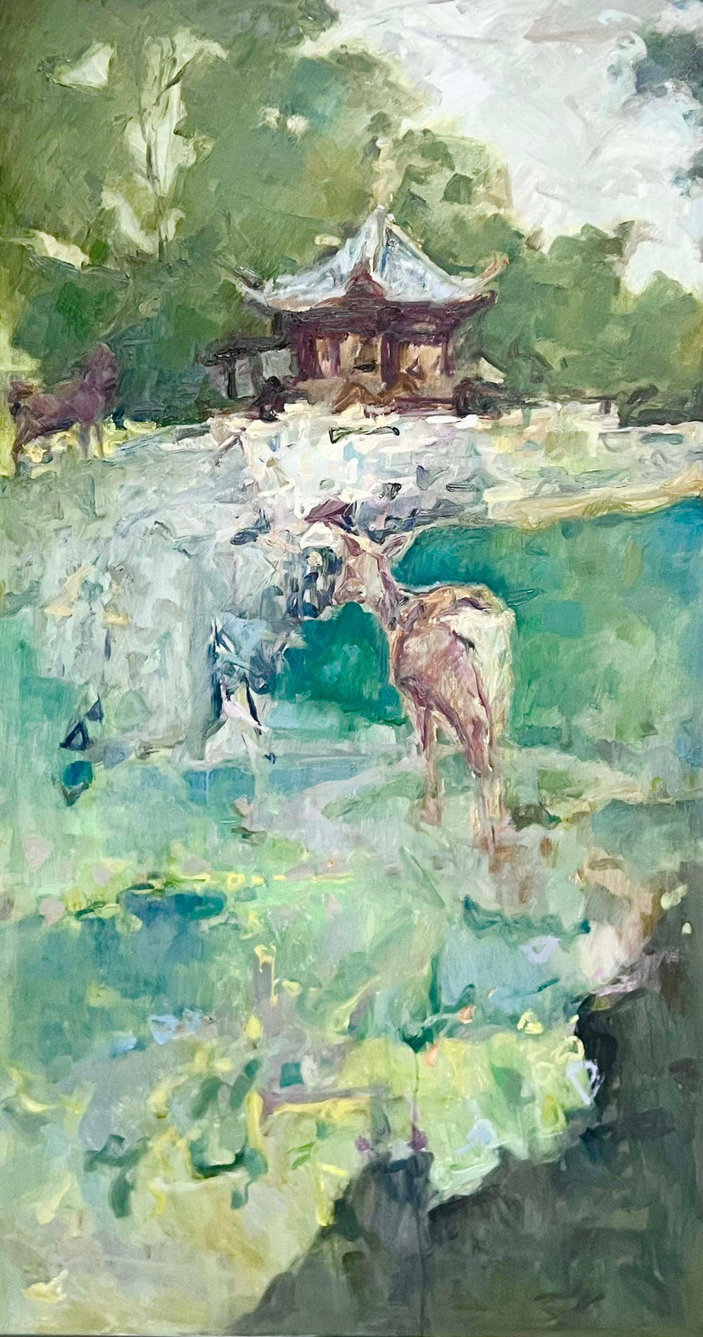 "Shadows of the Garden" Oil Painting