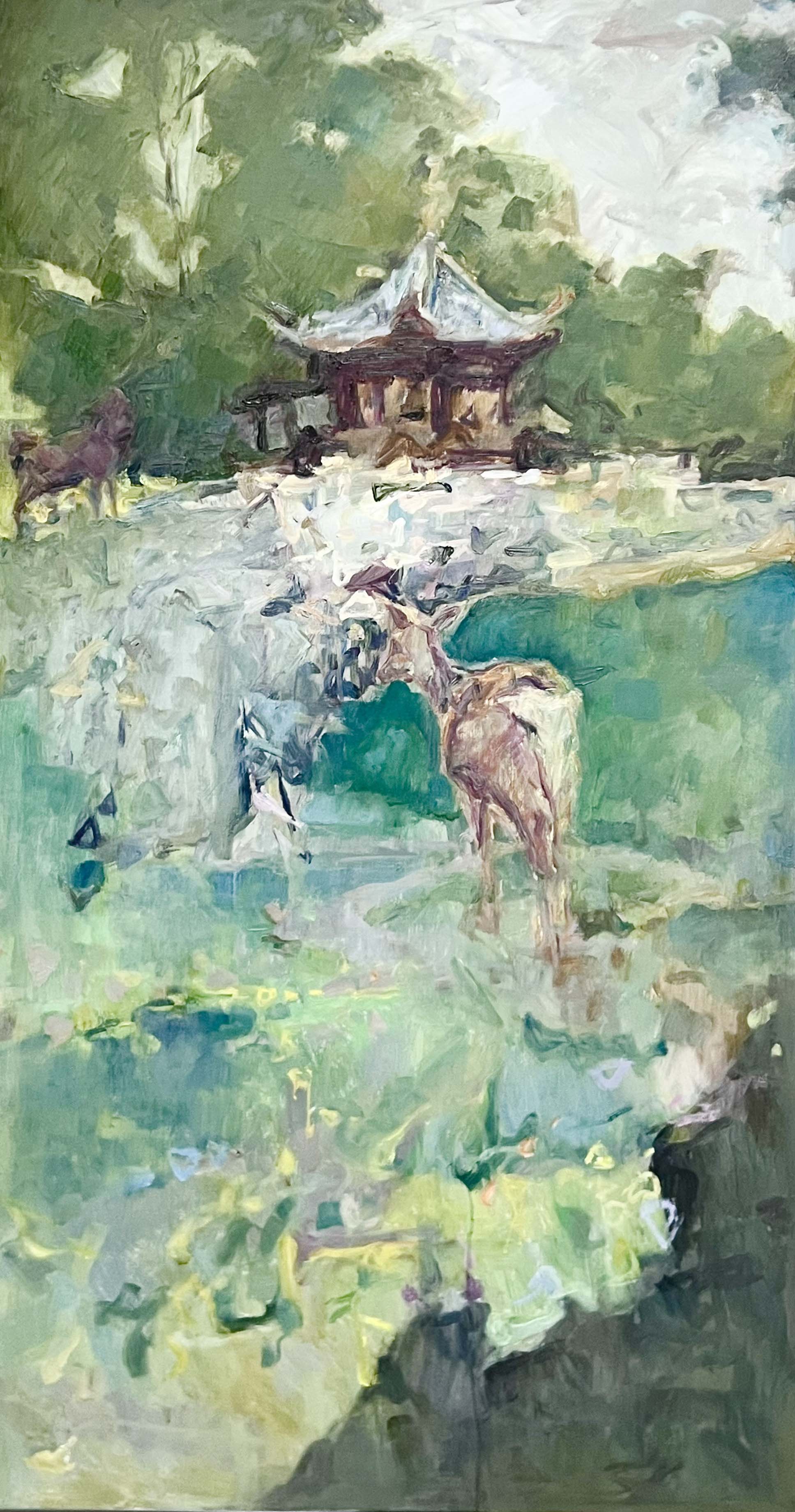 "Shadows of the Garden" Oil Painting