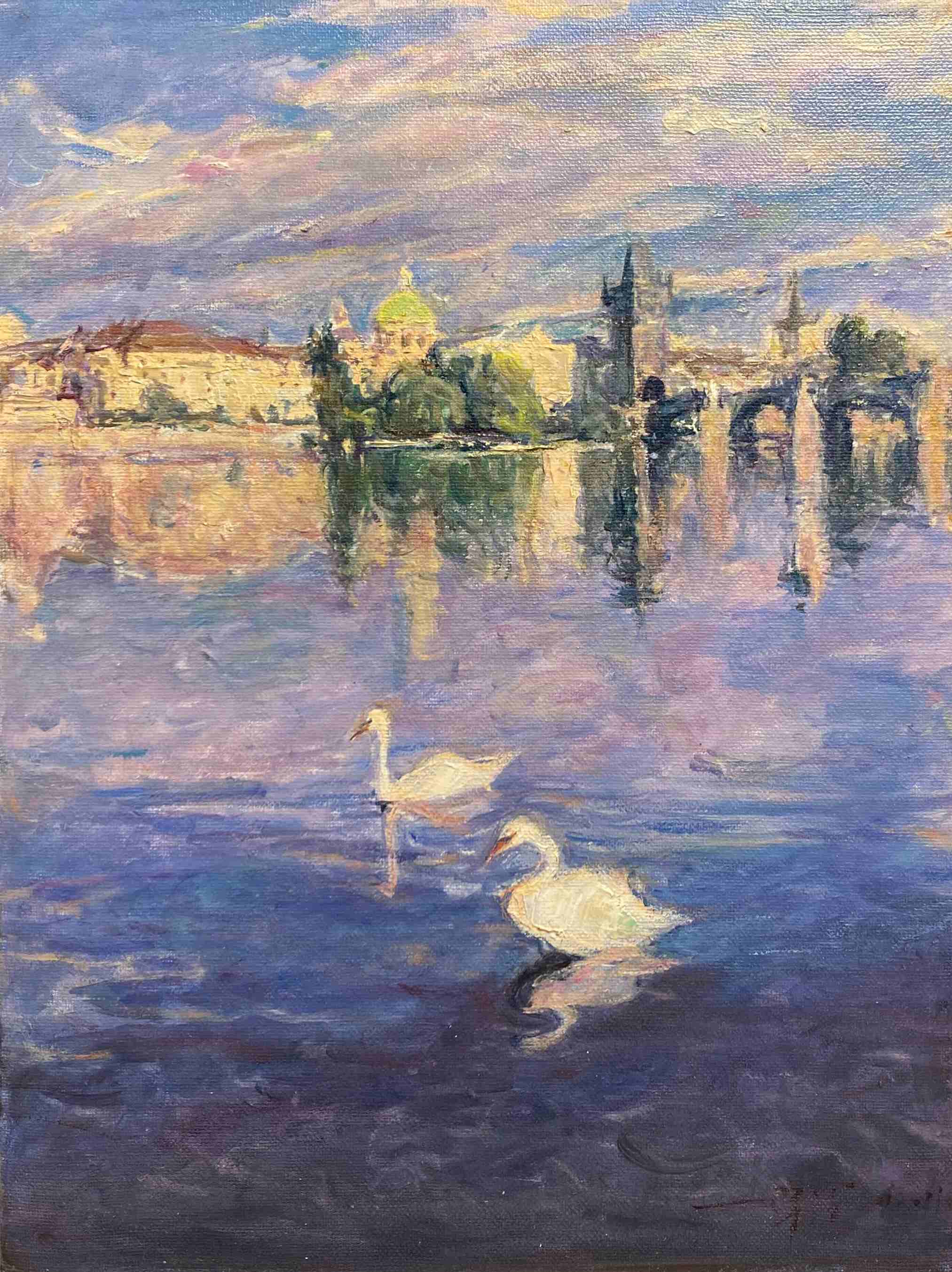 "Swan Collection03" Oil Painting