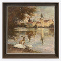 "Swans of the Vltava River Collection06" Oil Painting