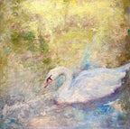 "The Swan in Soft Light" Oil Painting