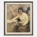 "Warm Light Between Pages" Oil Painting