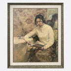 "Warm Light Between Pages" Oil Painting