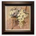 "White Roses by the Chair" Oil Painting